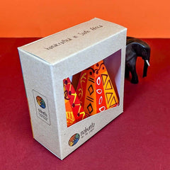 Hand Painted Pyramid Candles, 2 pack, Zahabu