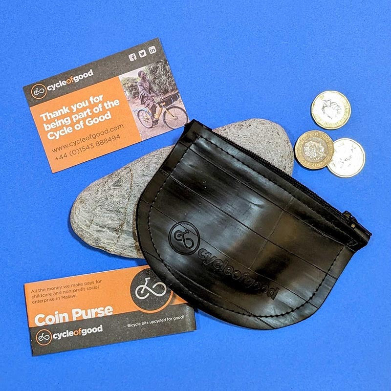 Upcycled Bicycle Inner Tube Penny Purse