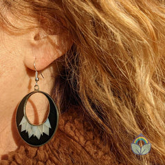 Large Mexican Abalone Earrings