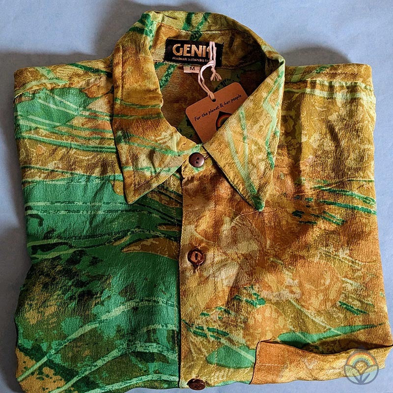 Vintage Silk Shirt - Short Sleeve - Kerala