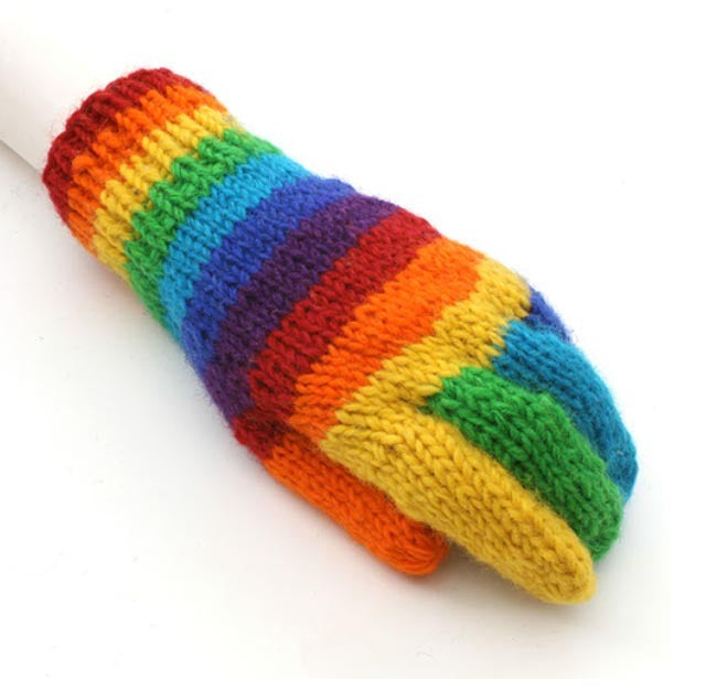 Rainbow Gloves-Handmade