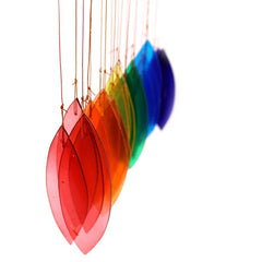 Upcycled Rainbow Glass Wind Chime