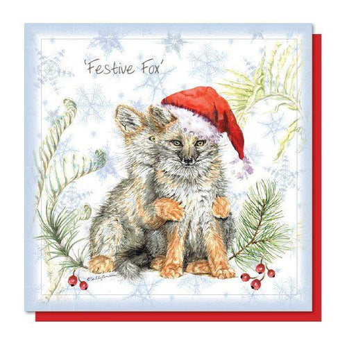 Festive Fox Greetings Card - Rainbow Life