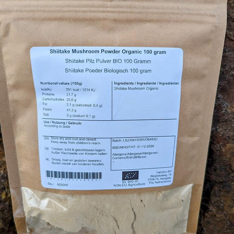 Shiitake Mushroom Powder Organic 100g
