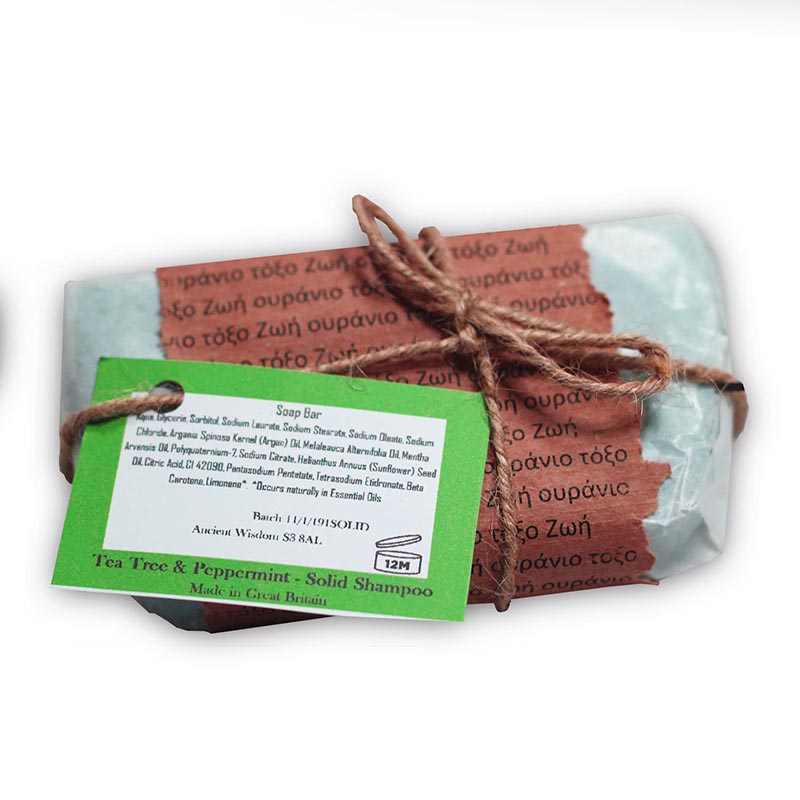Load image into Gallery viewer, Argan Aromatherapy Solid Shampoo- Tea Tree and Peppermint
