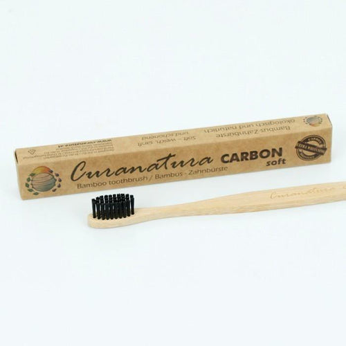 Bamboo Toothbrush-Charcoal Bristles - Rainbow Life