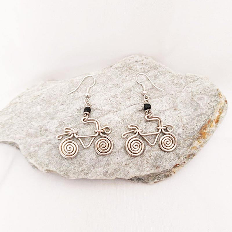 Spiral Bicycle Kenyan Earrings