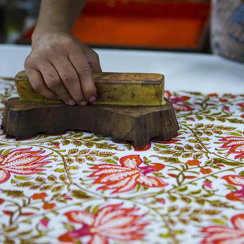 Hand Block Print Cotton 2 Layer Ties