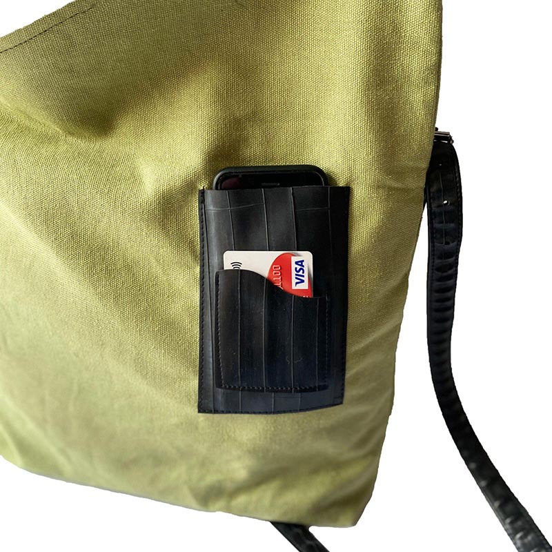 Load image into Gallery viewer, Organic Canvas and Inner Tube Crossbody Bags
