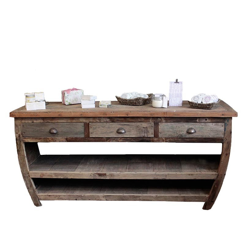 Boat Shaped Sideboard - Upcycled Boat Wood