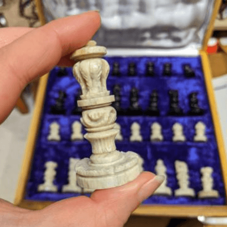 Load image into Gallery viewer, Large Chess Set - Teak and Soapstone - Rainbow Life
