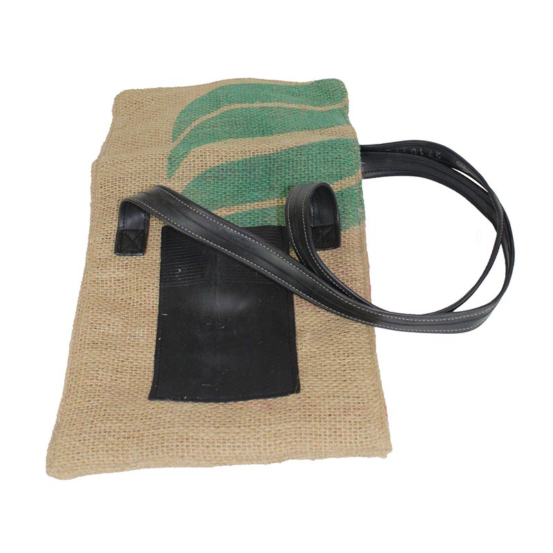 Load image into Gallery viewer, Upcycled Coffee Sack Cross Body Bag- The Kubisa
