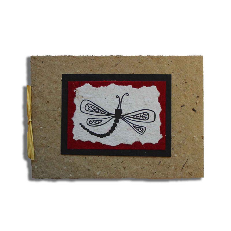 Load image into Gallery viewer, Handcrafted Ugandan Card-Dragonfly
