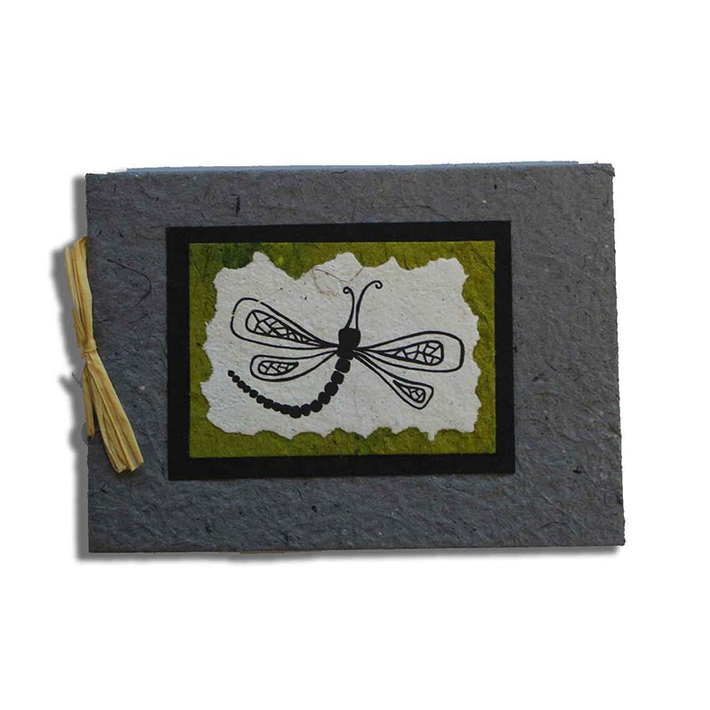 Handcrafted Ugandan Card-Dragonfly