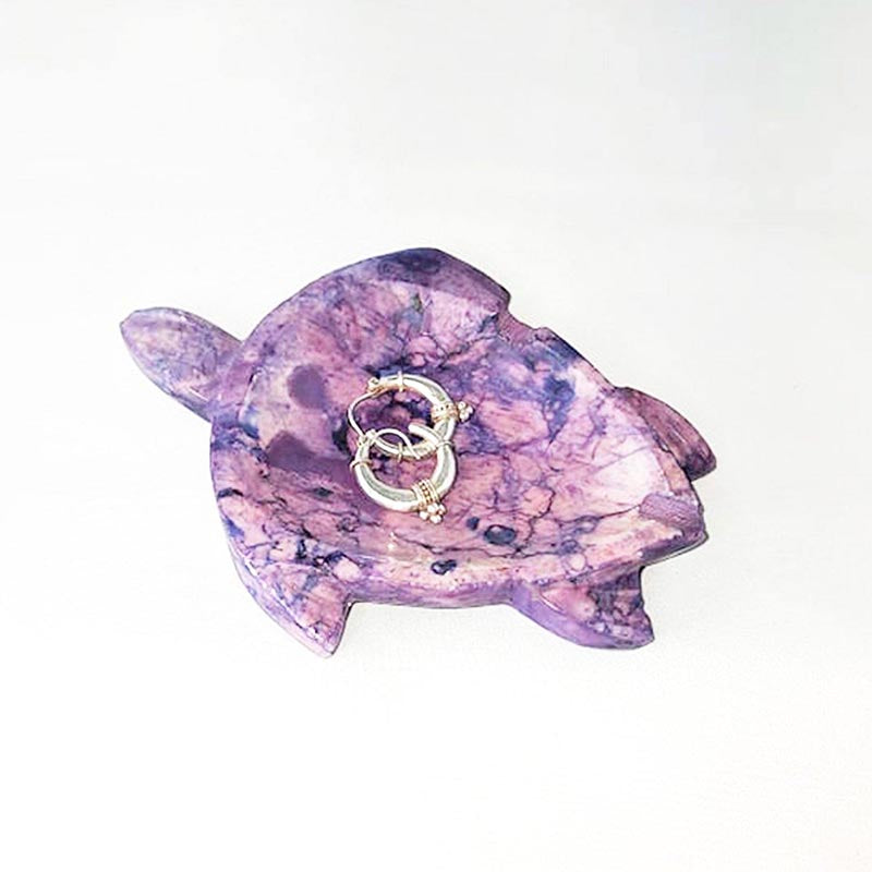 Load image into Gallery viewer, Stone Turtle Jewellery Dish in Various Colours
