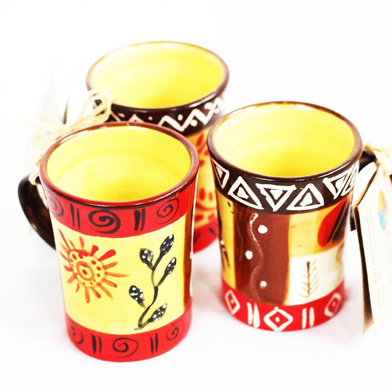 Hand Painted Ceramic Espresso Cup - Damisi Seg