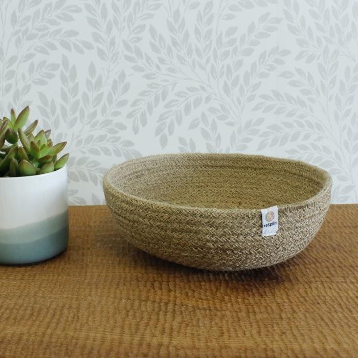 Load image into Gallery viewer, Jute Basket Bowl - Natural - Rainbow Life
