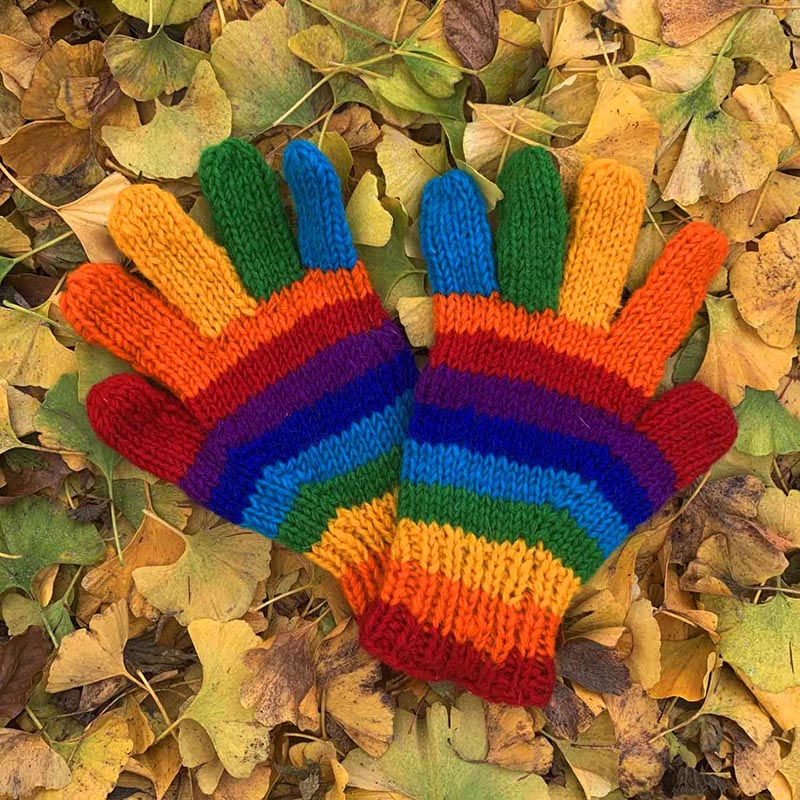 Rainbow Gloves-Handmade