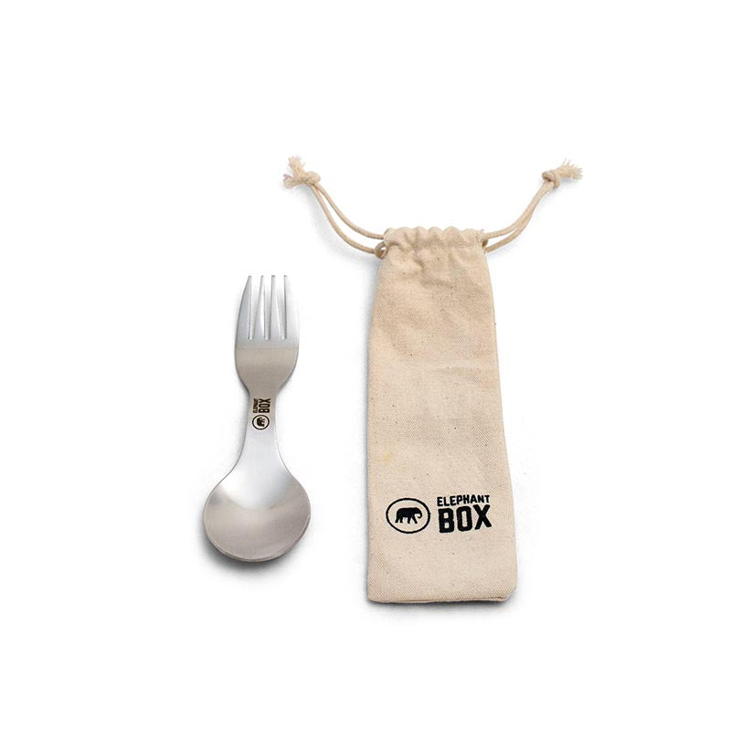 Stainless Steel Pocket Spork with Carry Pouch