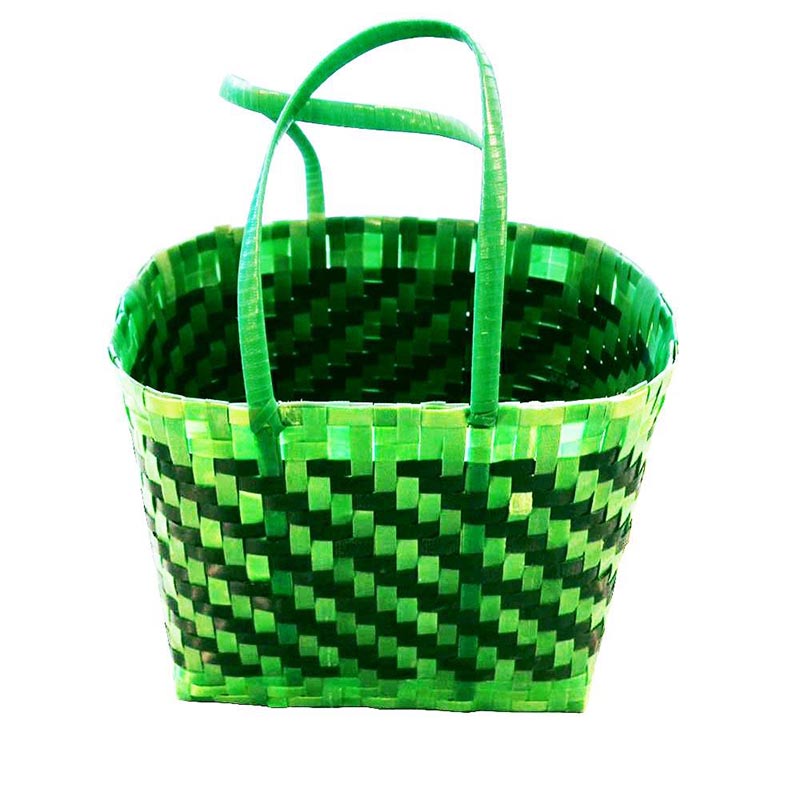 Load image into Gallery viewer, Upcycled Woven Box Strap Basket- The Big Dengu
