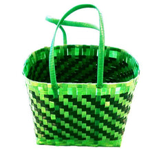 Upcycled Woven Box Strap Basket-